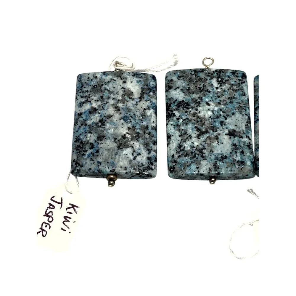 Lot Of 5 Large Kiwi Jasper Stone Pendants (2009) - Picture 2 of 9